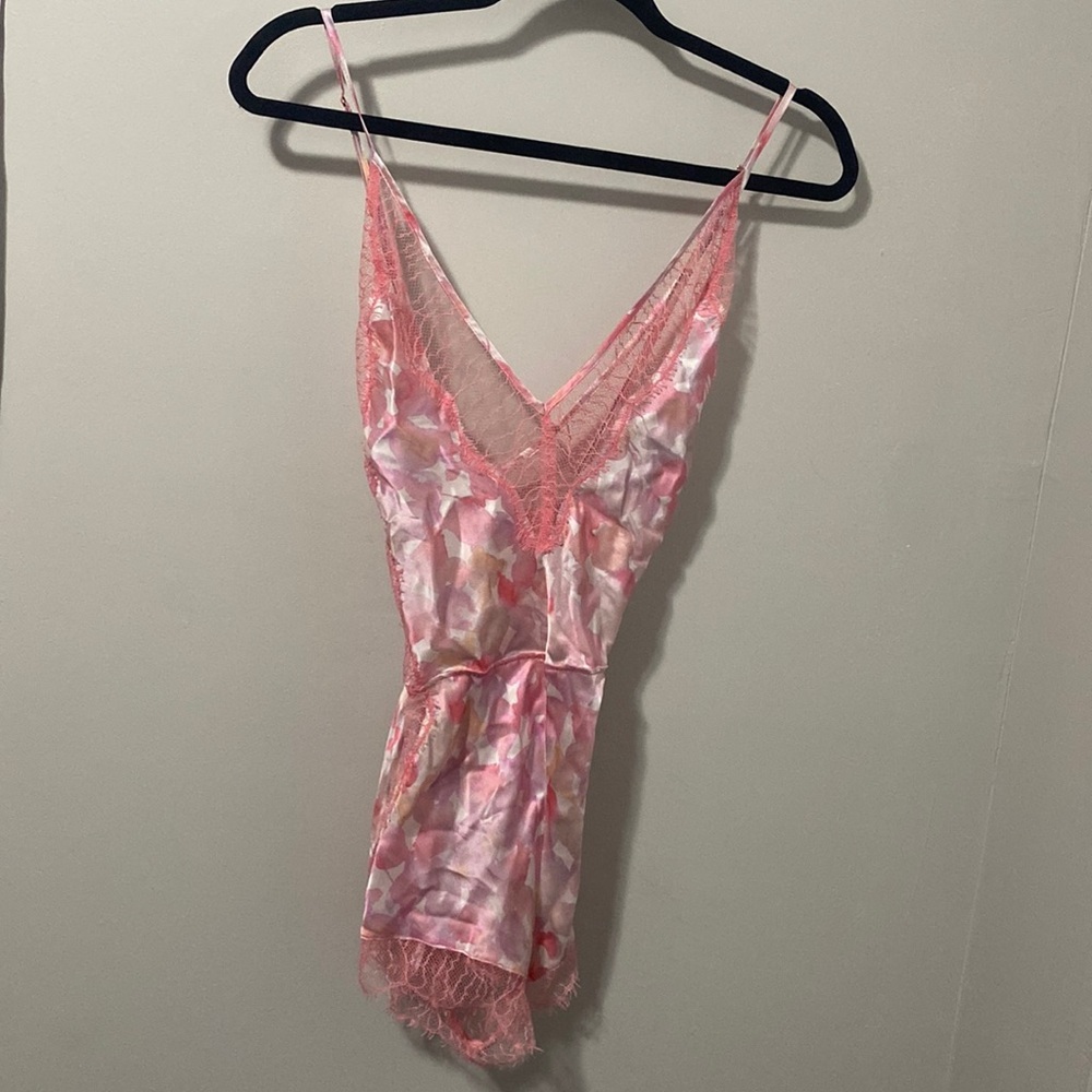 NWT! Naked Princess‎ Pink Silk Sexy Romper